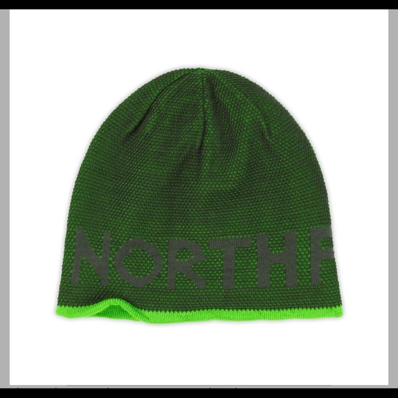 north face beanie green